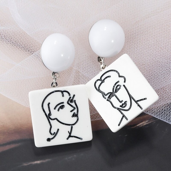 Urban Outfitters Jewelry - White acrylic earrings